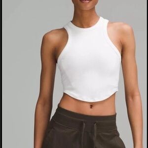 Lululemon hold tight cropped tank top white size 8 NWT